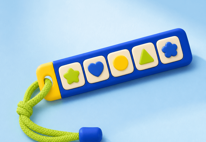 A blue and lime personalised name bar